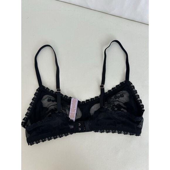 Savage X Fenty Women's A Peek Behind The Lace Bralette Black Small - Picture 4 of 6